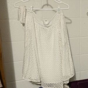 Lauren James white eyelet circle skirt 💜